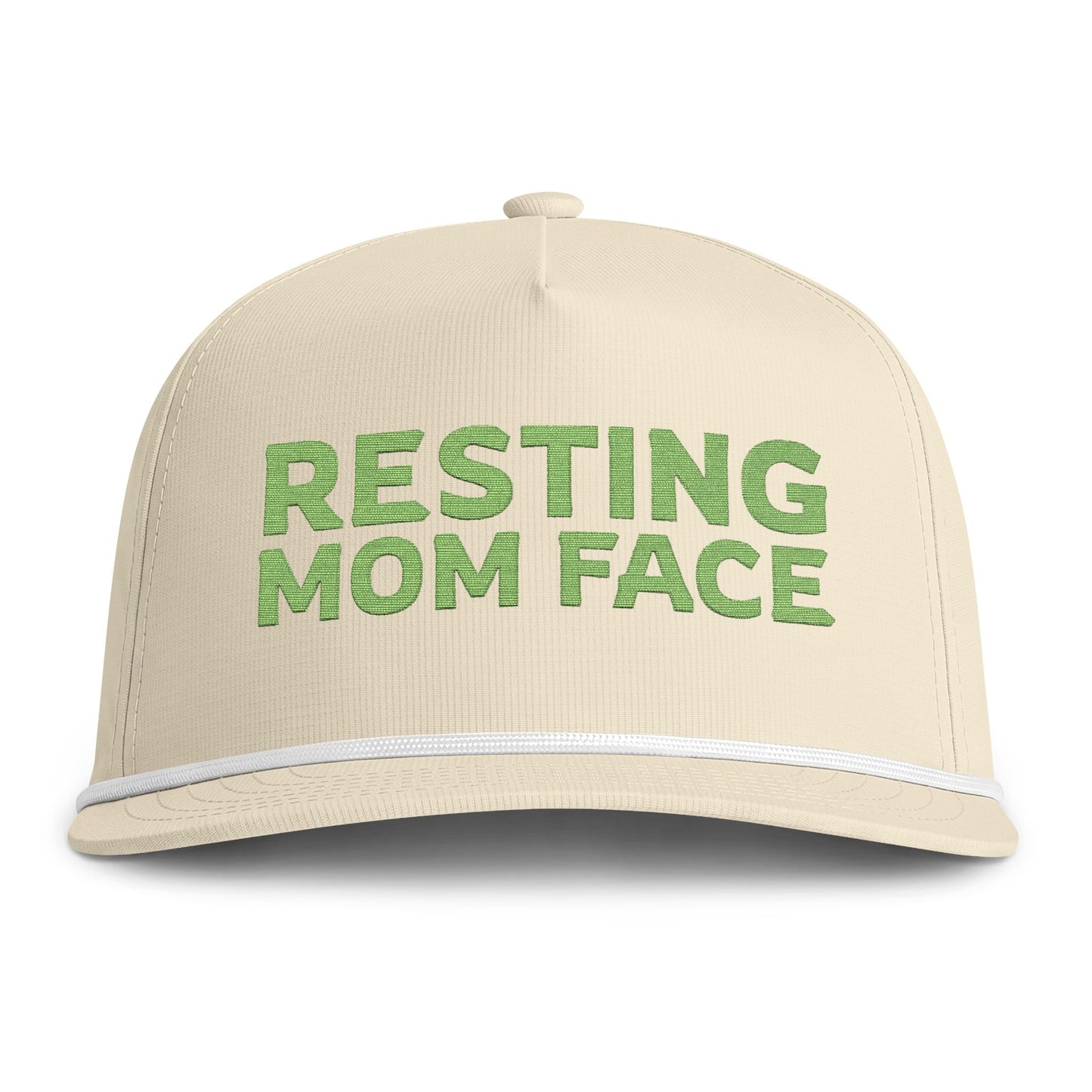 Resting Mom Face Premium Hat - Ivory/Green