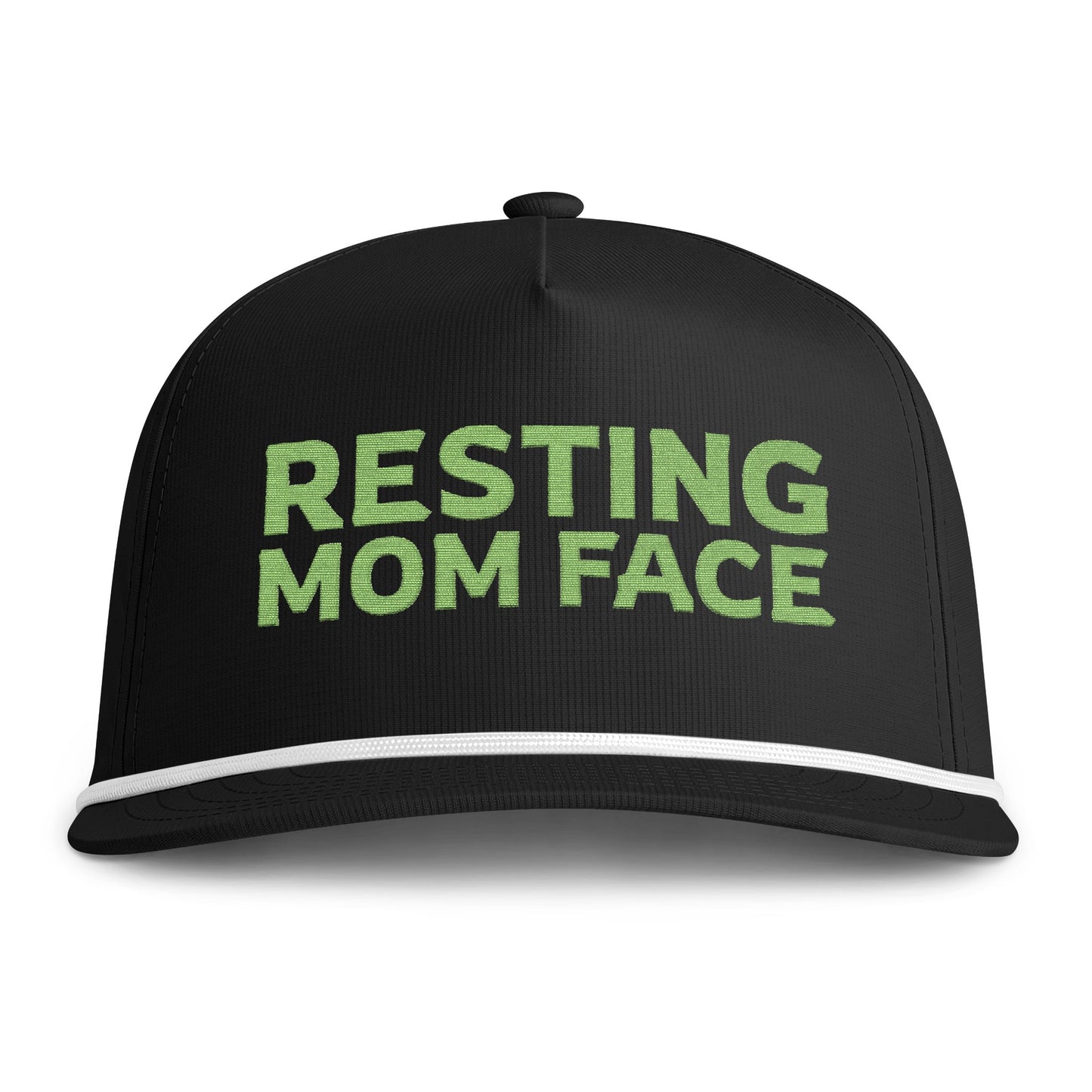 Resting Mom Face Premium Hat - Black/Green