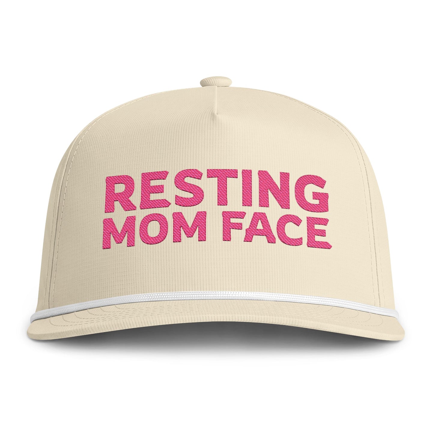 Resting Mom Face Premium Hat - Ivory/Pink