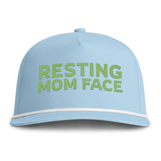 Resting Mom Face Premium Hat - Light Blue/Green