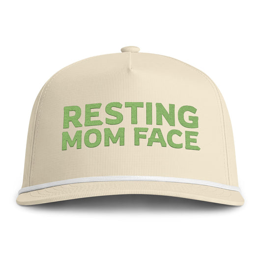 Resting Mom Face Premium Hat - Ivory/Green