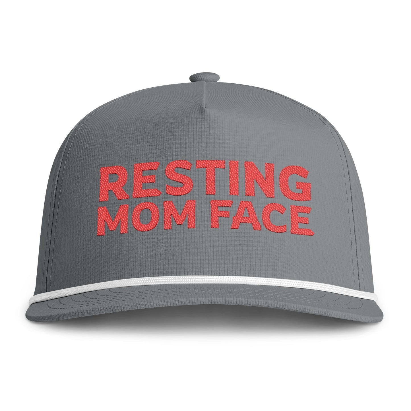 Resting Mom Face Premium Hat - Grey/Red