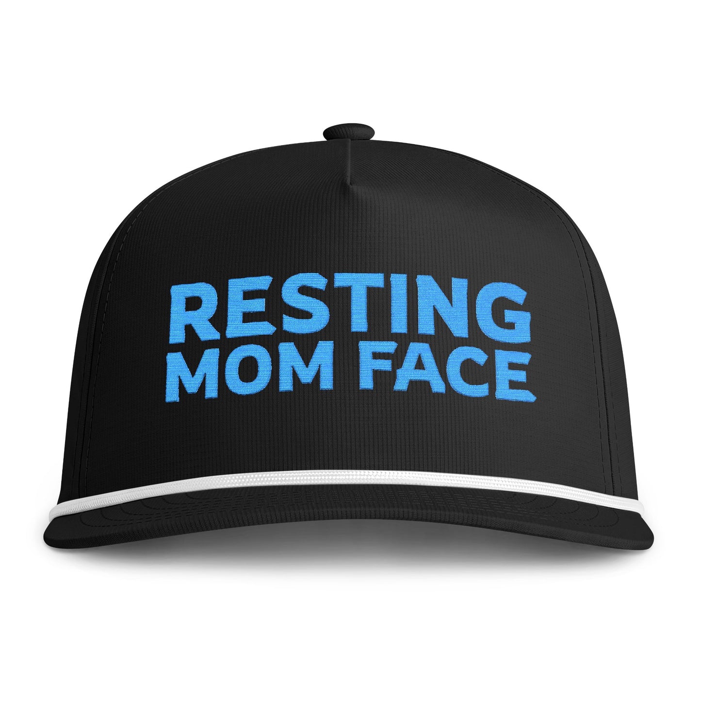 Resting Mom Face Premium Hat - Black/Blue