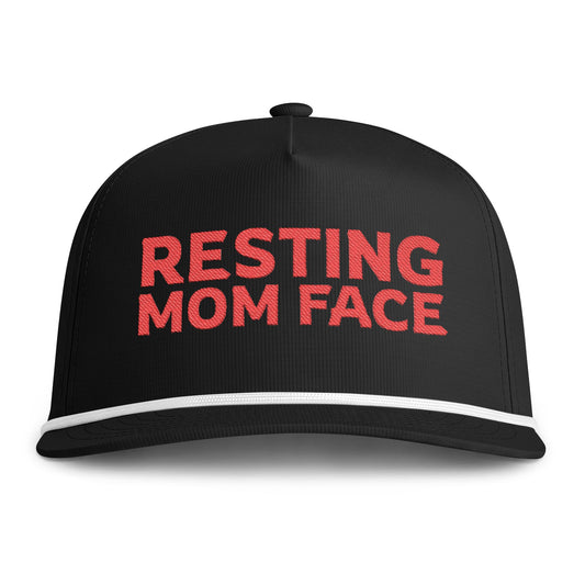 Resting Mom Face Premium Hat - Black/Red