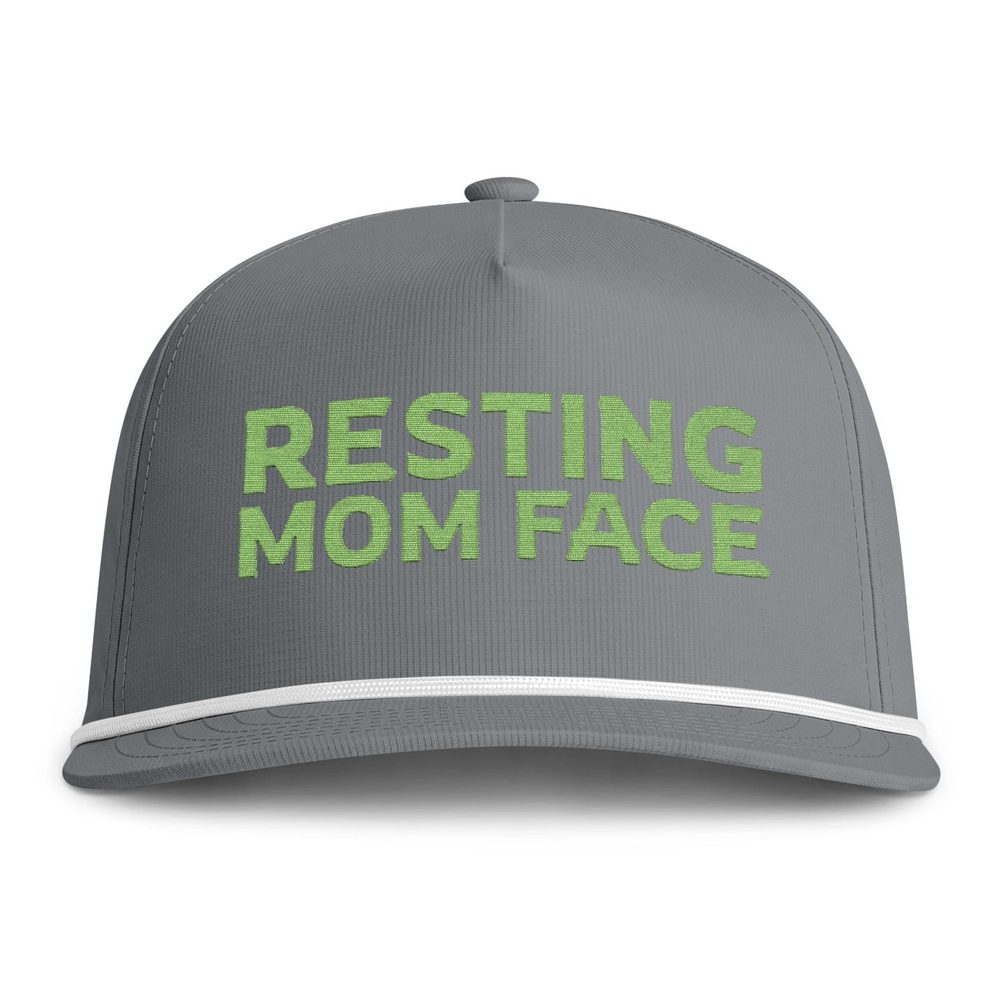 Resting Mom Face Premium Hat - Grey/Green