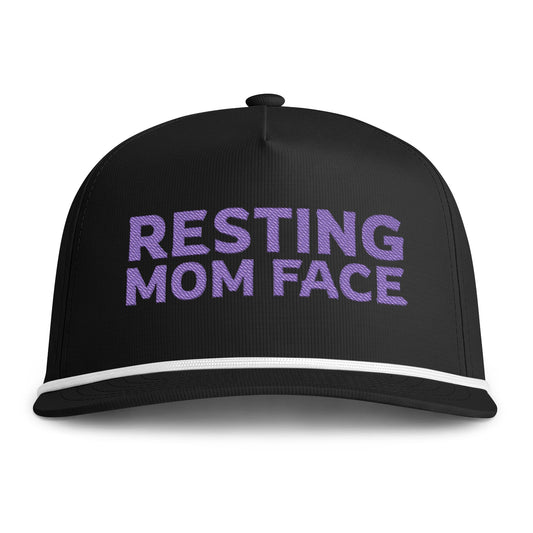 Resting Mom Face Premium Hat - Black/Purple