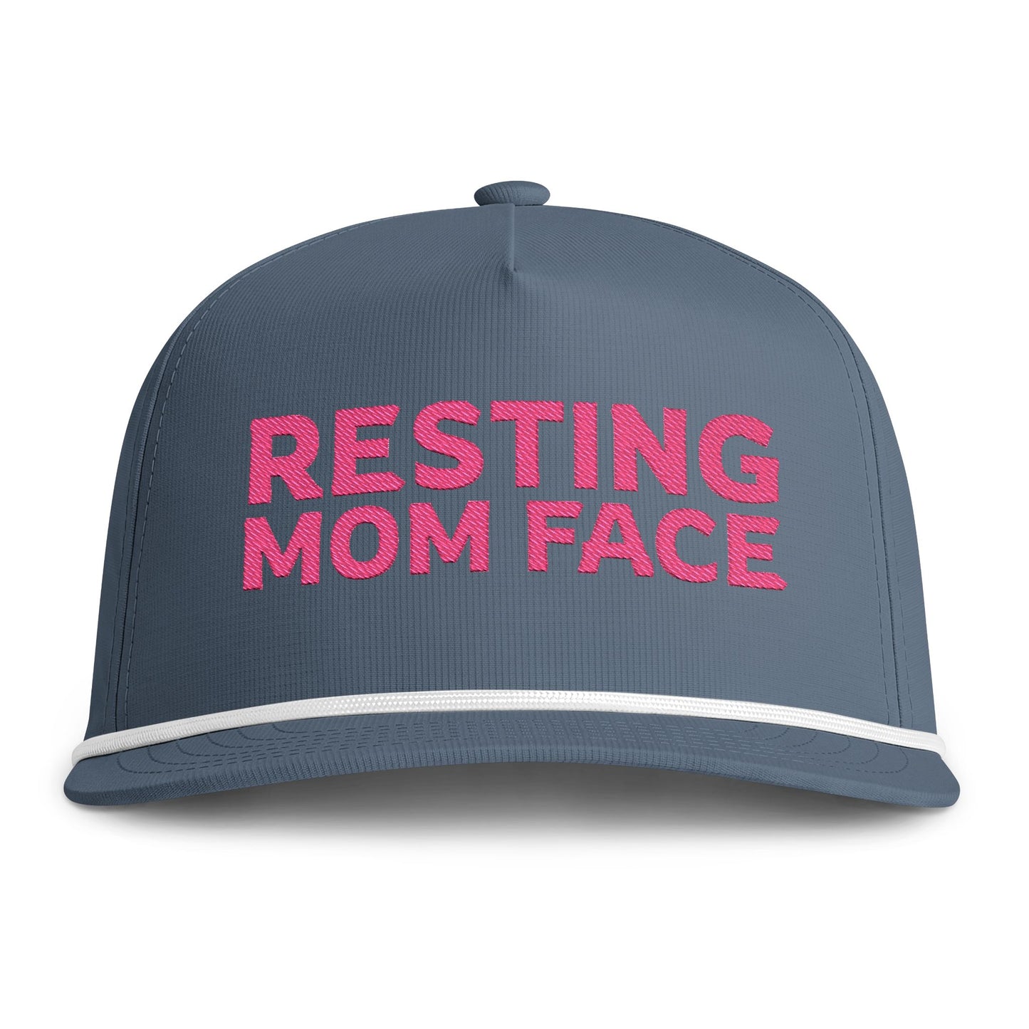 Resting Mom Face Premium Hat - Indigo/Pink