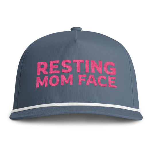 Resting Mom Face Premium Hat - Indigo/Pink