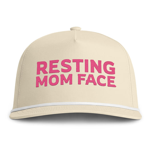 Resting Mom Face Premium Hat - Ivory/Pink