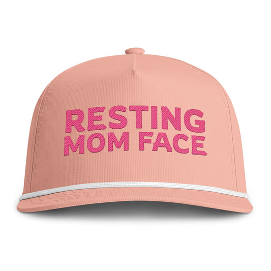 Resting Mom Face Premium Hat - Peach/Pink