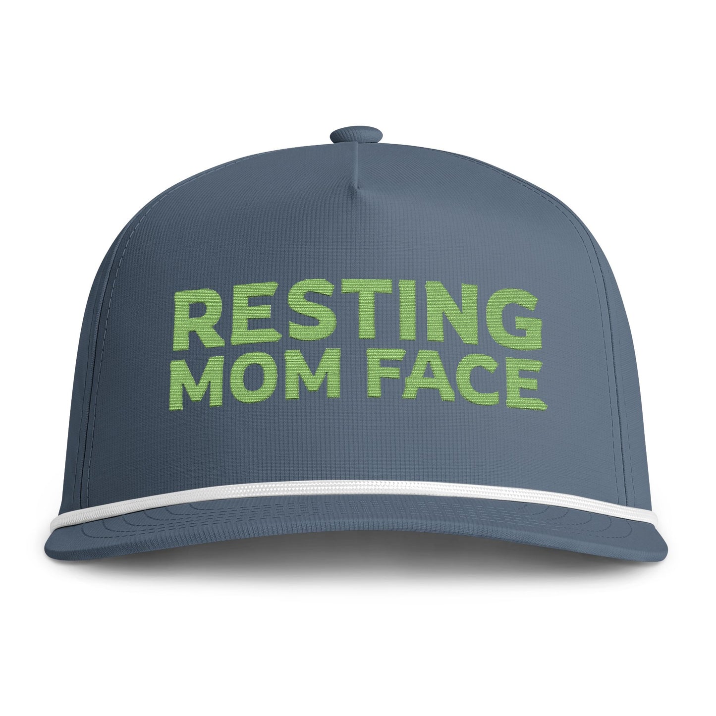 Resting Mom Face Premium Hat - Indigo/Green